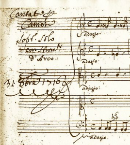 From the autograph mss of Scarlatti's 'Ombra tacita e sola'